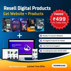 Digital product store 🛒🚀 ready to launch website & start earning from today